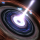 An artist’s rendering of an active galactic nucleus